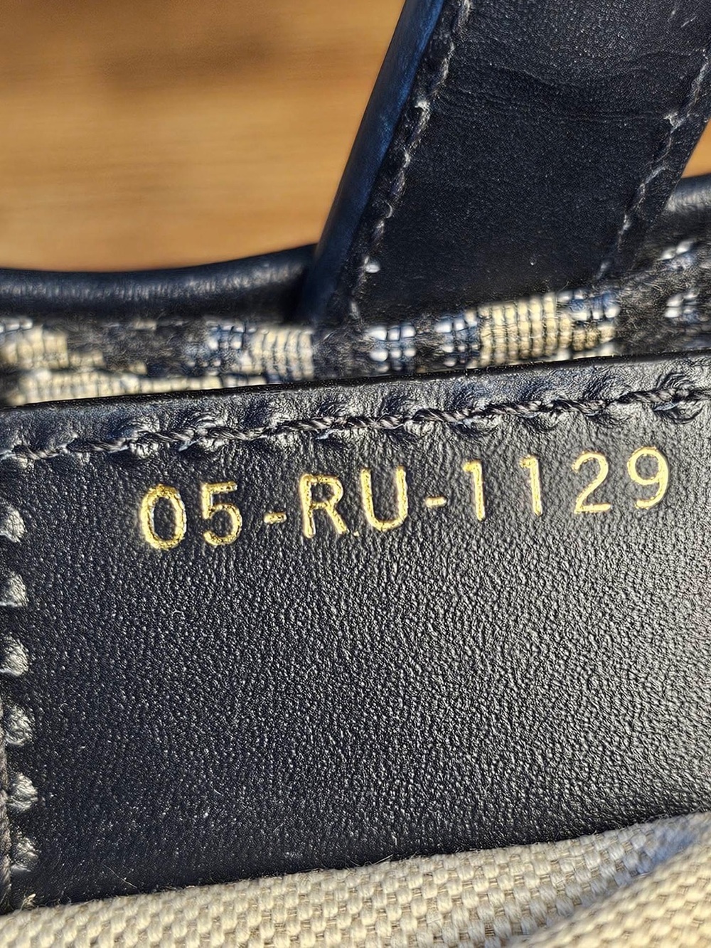 Dior Navy Saddle Bag - Signature Monogram with strap and dust bag - Picture 3 of 11